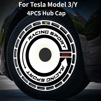 Для Моделей Tesla Model 3 Модификация Колпака Ступицы 18-Дюймовая Автомобильная Крышка Ступицы Колеса Модель Y 19-Дюймовые Автомобильные Сменные Аксессуары