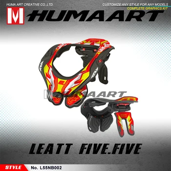 HUMAART Motocross Graphics Шейный Бандаж Decal Deco Kit для Leatt Brace 5.5 2012 2013 2014 2015 2016 (Стиль № L55NB002)