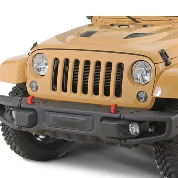 Для переднего бампера Jeep Wrangler 10th Anniversary С отверстием для радара, высокопрочный компонент защиты от столкновений, не допускающий деформации.