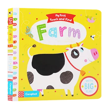 My First Touch and Find Farm, Детские книжки для детей в возрасте 1 2 3 лет, Английская книжка с картинками, 9781509852536