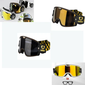 Новые винтажные очки SOMAN унисекс для мотокросса Four Seasons Sport Power Goggles T5