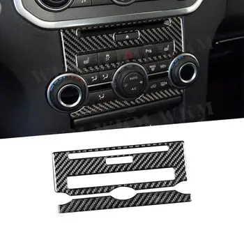Автомобильный кондиционер с центральным управлением из углеродного волокна, Накладка на CD-панель, рамка, наклейки на крышку для Land Rover Discovery 4 LR4 2010-2016