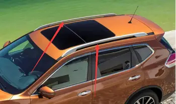 Подходит для Nissan X-Trail T32 Рейлинги багажника на крыше, перекладины багажника, верхние поперечные стойки, направляющие коробки из алюминиевого сплава 2014-2018