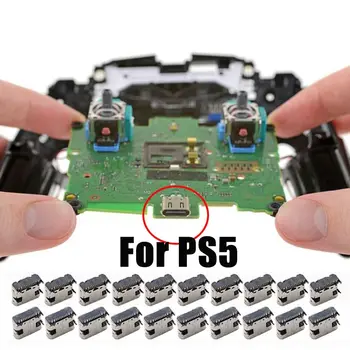 10 шт. Разъем для зарядки с ручкой для контроллера PS5 Type-C Интерфейс USB Power Hole