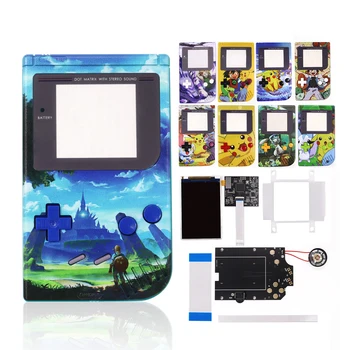 Настраиваемая цветовая модель экранного меню V5 с УФ-печатью, яркостью подсветки ЖК-IPS-экрана для Game Boy Classic/DMG и предварительно вырезанным корпусом