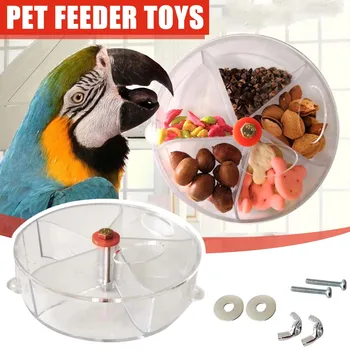 Вращайте колеса игрушек для домашних попугаев, кусающих Жующих птиц, Собирающих корм, коробку для кормления в клетке, кормушку для птиц, аксессуары для птиц, Разделенную коробку для еды