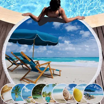 Круглое пляжное полотенце для софтбола, ультралегкое голубое банное полотенце, пляжное одеяло с защитой от песка, кольца для бассейна, лапша для плавания, пена для взрослых