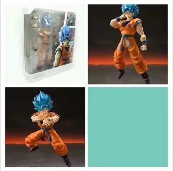 Фигурки Dragon Ball Super Saiyan Goku, модели с синими волосами, коллекционные игрушки
