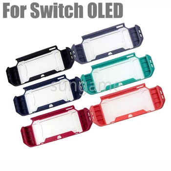 10 комплектов для Nintendo Switch OLED модели Защитный чехол из ТПУ и ПК с ремешком для рук совместимый чехол