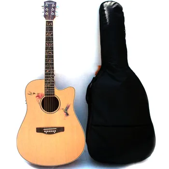 Горячая распродажа акустической гитары бренда Musoo с эквалайзером и сумкой для концертов