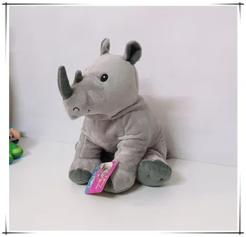 Милый носорог Игровой дом Плюшевая кукла Игрушка Носорог Настоящие животные Куклы Подарки ребенку на День рождения