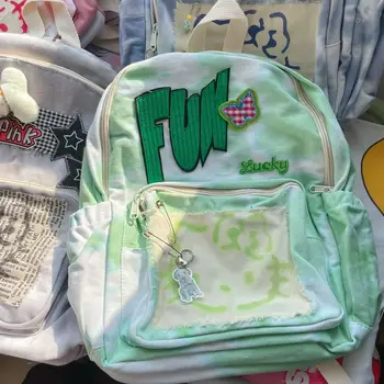 Школьный рюкзак Sanrio Hello Kitty Melody с милой текстурой ручной работы для девочек, школьный рюкзак для колледжа Kawaii Toys