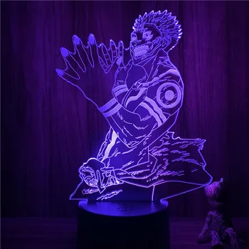 Любовник 3D Лампа Фигурка Дзюдзюцу KaisenRyomen Sukuna Сумасшедший Светодиодный Ночник 7 Цветов Сенсорный Настольный Декор Ночник Подарочная Модель
