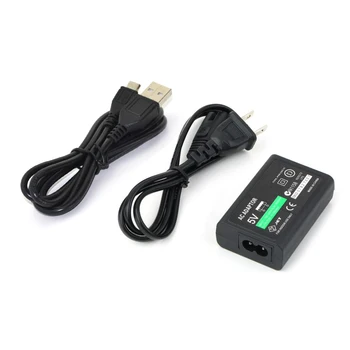 Штепсельная вилка США/ЕС, USB-кабель для передачи данных, адаптер питания переменного тока, зарядное устройство для Sony для PSV 2000
