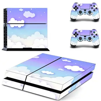 Наклейки Pure White Cloud для PS4 Наклейка на обложку Play station 4 Наклейки на обложку PlayStation 4 для скинов консоли PS4 и контроллера