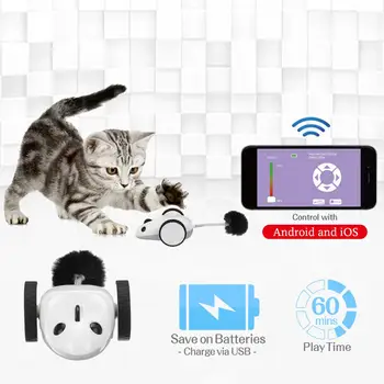 Приложение для управления электрической мышью Racer Cat Toy с вращением на 360 ° USB-игрушки для домашних животных