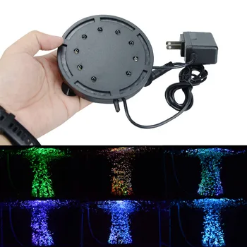 10,5-12,5 СМ RGB светодиодный светильник для аквариума, погружной светильник, лампа для насыщения кислородом водных пузырьков воздуха, штепсельная вилка ЕС, США, светильник для аквариума
