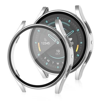 Матовая Защитная Крышка Экрана для Samsung Galaxy Watch 5 4 Case 40 мм 44 мм Легкий Жесткий Бампер для ПК со Стеклянной Пленочной Оболочкой