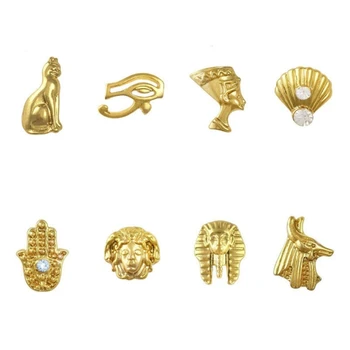 Набор из 10 украшений для нейл-арта в египетском стиле для акриловых ногтей своими руками Bride Nail E1YD