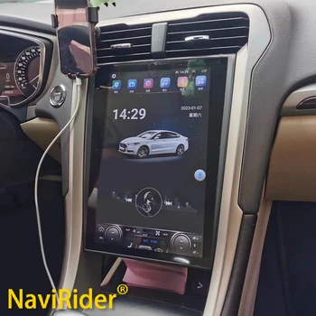 Автомагнитола Android 13 для Ford Mondeo Fusion MK5 2013-2019 Мультимедийный плеер с экраном Tesla, головное устройство GPS-навигации 2Din 4G + WIFI
