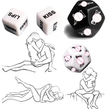БДСМ Игры для взрослых 12 Сторон Секс кубики Игрушки для сексуальной любви Связывание Эротические аксессуары Игральные кости для осанки Сексуальная игрушка для пар Женщины Мужчины геи