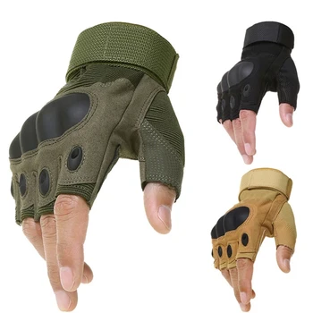 Уличные Тактические Перчатки Airsoft Sport Gloves Полупальцевого Типа Военные Мужские Боевые Перчатки Для Стрельбы Охотничьи Перчатки