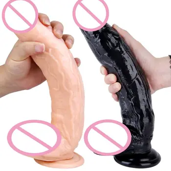 Реалистичный Фаллоимитатор Анальная пробка с присоской Мастурбирующая секс-игрушка для взрослых для пар лесбиянок N7YB