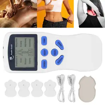 Цифровой миостимулятор, портативный массажер для мышц поясницы и шейного отдела, маленький и портативный