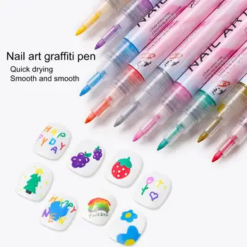 Ручка для рисования нейл-арта С тонким кончиком, Быстросохнущий пресс-тип, Инструменты для красоты 