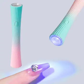 Портативная лампа для ногтей с прозрачной крышкой, быстро сохнущая USB-перезаряжаемая Мини-УФ-лампа для ногтей для начинающих профессионалов, сделай сам