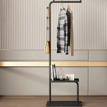 Внутренняя минималистичная вешалка для одежды, стойка из черного золота, металлическая рейка, вешалка для одежды в гостиной, Современная мебель для шляп Perchero