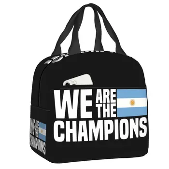 Ланч-бокс с флагом Аргентины для женщин, Сменный Герметичный термоохладитель, Сумка для обедов в аргентинском футболе с пищевой изоляцией, Офисная работа