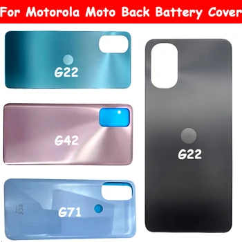 Новая Задняя крышка батарейного отсека Корпус задней двери Задняя крышка для Motorola Moto G22 G42 G71 Запасные части крышки батарейного отсека