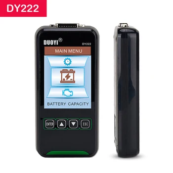 Тестер автомобильного аккумулятора DY222 12V 24V Цифровой автомобильный Диагностический тестер аккумулятора Анализатор 2000CCA Проворачивающий инструмент для тестирования зарядки