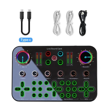 Звуковая карта DJ Mixer, совместимый с Bluetooth, для смены голоса с несколькими звуковыми эффектами N84A