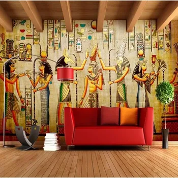 Beibehang Пользовательские 3D персонализированные модные фотообои ретро европейский фараон бар ktv ТВ фоновые обои для стен 3 d