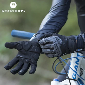Велосипедные перчатки ROCKBROS, мужские, женские, SBR, 6 мм, Утолщенная прокладка, Противоударный Дышащий ГЕЛЬ, спортивные перчатки для шоссейного велосипеда MTB