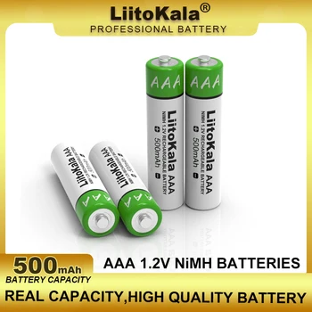 Оригинальная аккумуляторная батарея 1-40 шт liitokala aaa nimh 1.2 В 500 мАч подходит для игрушек, мышей, электронных весов и т.д.
