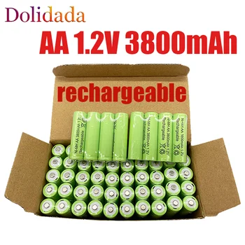 Батарея AA 100% оригинальная 1,2 В, батарея AA 3800 мАч Ni MH аккумулятор, может использоваться для светодиода, MP3-лампы, микрофона, игрушки ca