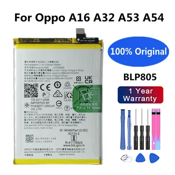 BLP805 5000 мАч Оригинальный Аккумулятор Для Oppo A16 A32 A53 A54 CPH2269 PDVM00 CPH2127 CPH2131 CPH2239 Высококачественные Аккумуляторы + Инструменты