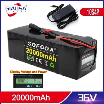 36V аккумулятор 10S4P 20Ah аккумуляторная батарея 1000 Вт высокой мощности 42V 20000mAh Ebike электрический велосипед Индикатор Емкости BMS + зарядное устройство