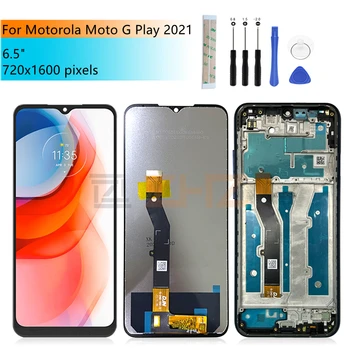 Для Motorola Moto G Play 2021 ЖК-дисплей Сенсорный экран Дигитайзер в сборе с рамкой XT2093 Запасные части дисплея