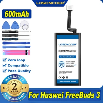 100% Оригинальный LOSONCOER Новый Аккумулятор 600mAh HB681636ECW Для Huawei FreeBuds 3 Батареи Беспроводной Гарнитуры