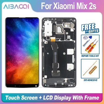 Бренд AiBaoQi Новый сенсорный ЖК-дисплей + рамка + Замена кабеля питания в сборе для Xiaomi Mix 2s