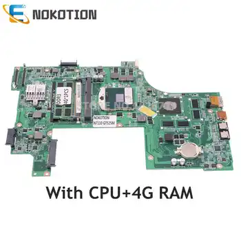 NOKOTION Для Dell Inspiron 17R N7110 Материнская Плата Ноутбука DAV03AMB8E0 CN-037F3F 037F3F HM67 DDR3 GT525M 1 ГБ С процессором + 4G RAM