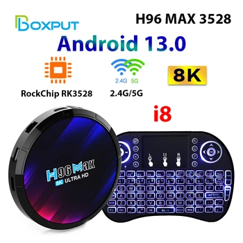 Android 13 H96 MAX RK3528 Smart TV Box Rockchip 3528 Четырехъядерный Поддержка Декодирования видео 8k Wifi6 BT5.0 Медиаплеер Телеприставка