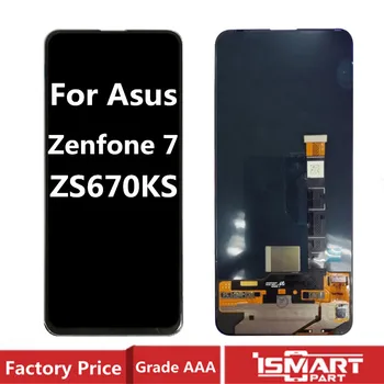 Оригинальный ЖК-дисплей для Asus Zenfone 7 Дисплей с сенсорным экраном и цифровым преобразователем в сборе ZS670KS Замена ЖК-экрана ZF7 Протестирован НОРМАЛЬНО