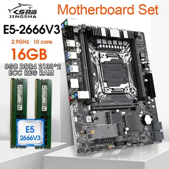 Комплект материнской платы X99 M-G LGA2011-3 USB 3.0 с процессором Intel XEON E5 2666 V3 2 * 8 ГБ = 16 ГБ 2133 МГц DDR4 RECC