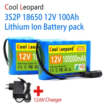 Портативный Литий-Ионный Аккумулятор Высокой Емкости 3S2P 12V 100000mAh Для Монитора Камеры видеонаблюдения 12.6V 100Ah Li-ion Battery