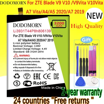 Аккумулятор DODOMORN Li3931T44P8h806139 Для телефона ZTE Blade V9 V10/V9Vita V10Vita/A7 Vita/A4/A5 2020/A7 2019 + Номер для отслеживания
